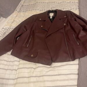 Purple Leather like jacket